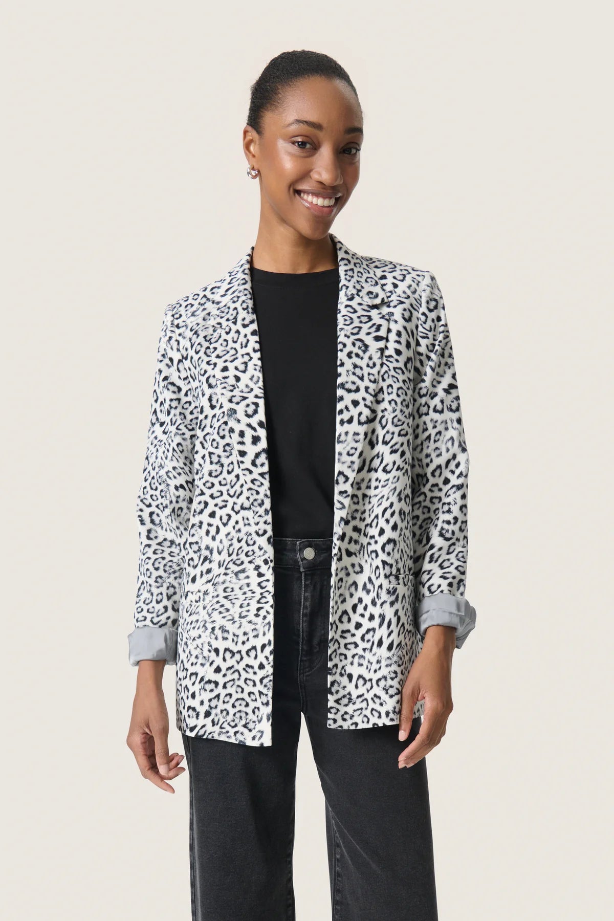 SLshirley printed fold up blazer