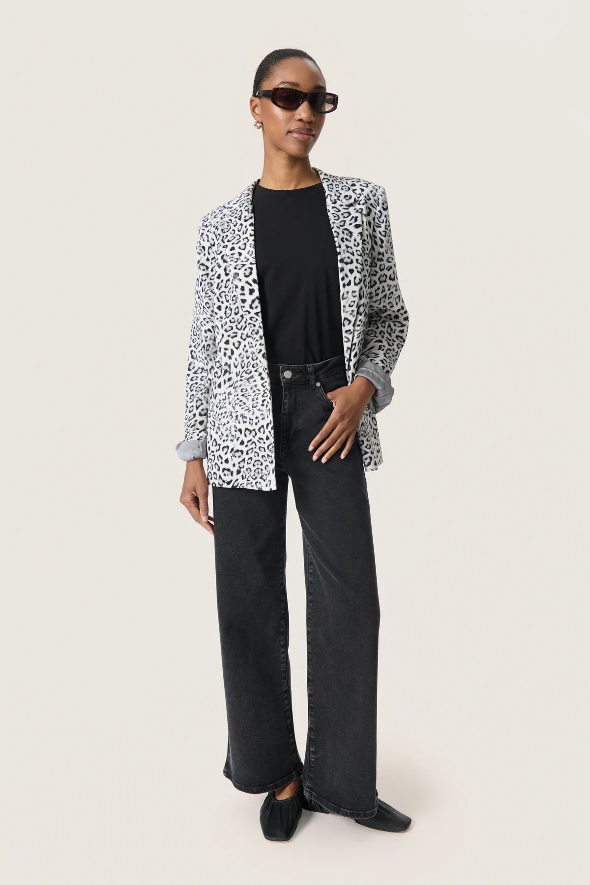 SLshirley printed fold up blazer