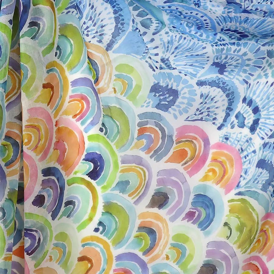 Blue Multi-Coloured Scarf