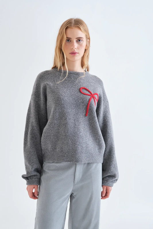 Grey knit jumper