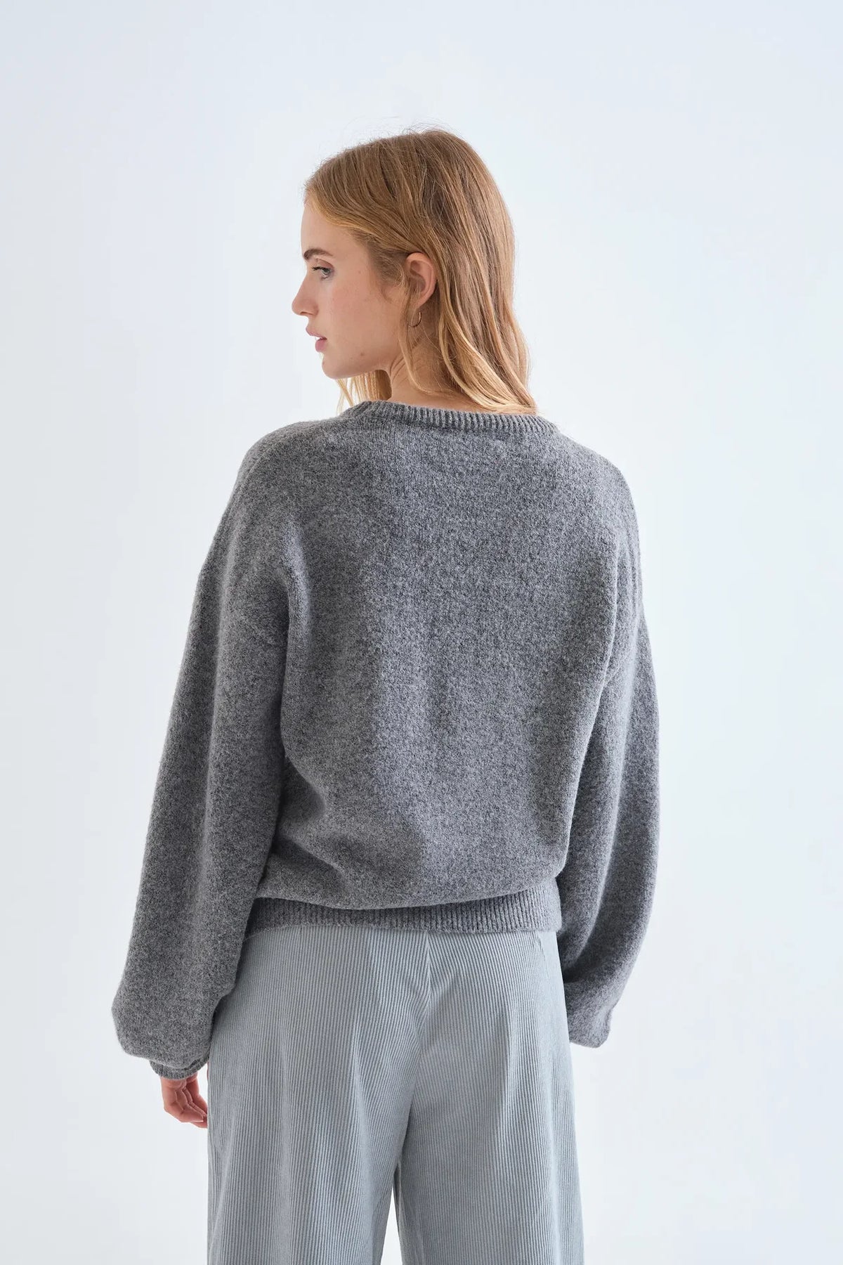 Grey knit jumper