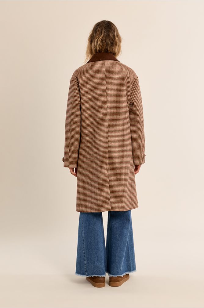 HOUNDSTOOTH TRENCH COAT