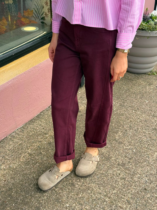 Burgundy Jean