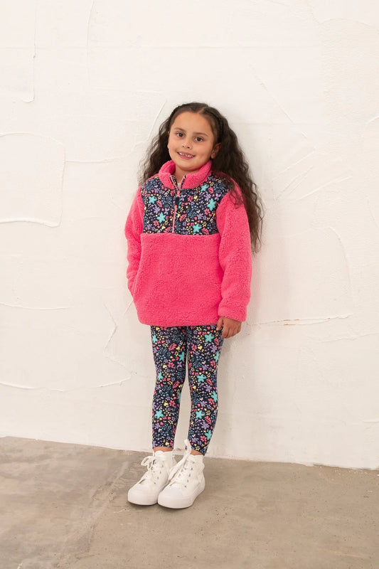 Cassie Fleece - Pink Floral