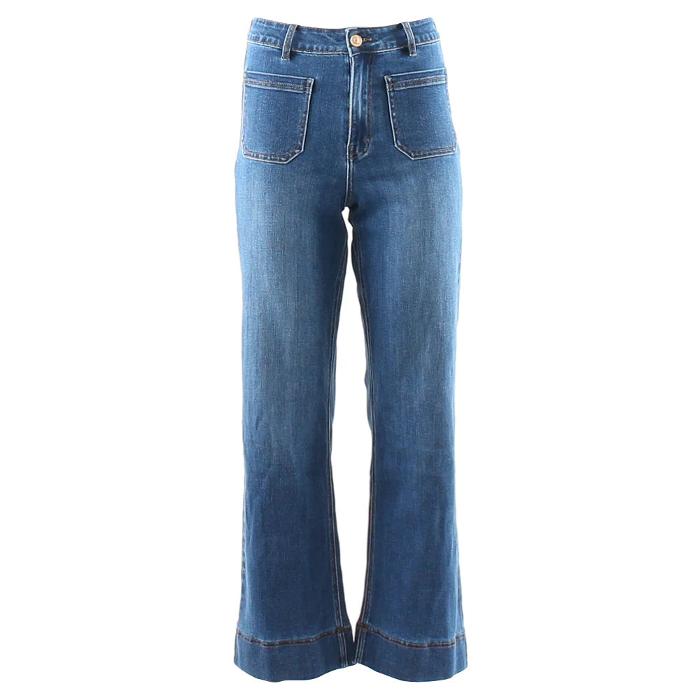 Cristal wide leg jeans (mid wash)