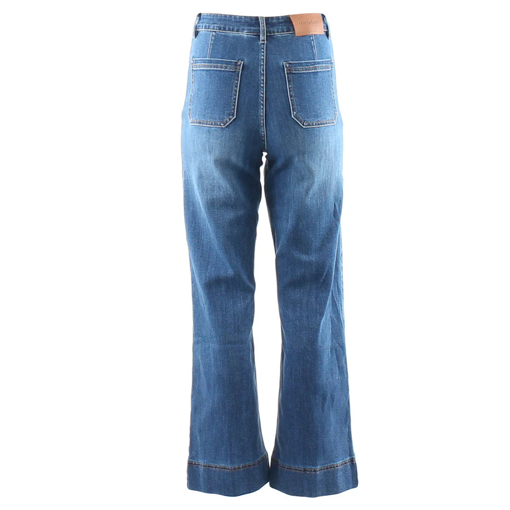 Cristal wide leg jeans (mid wash)