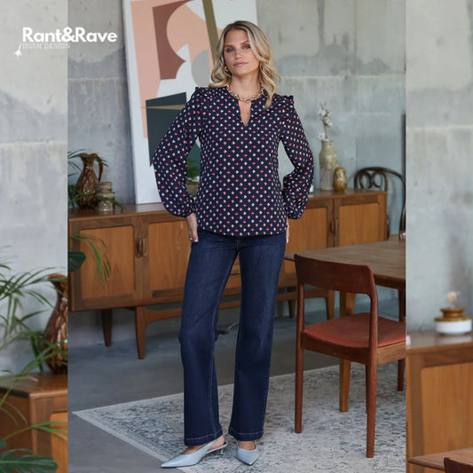 Sherry wide leg jeans (dark wash)