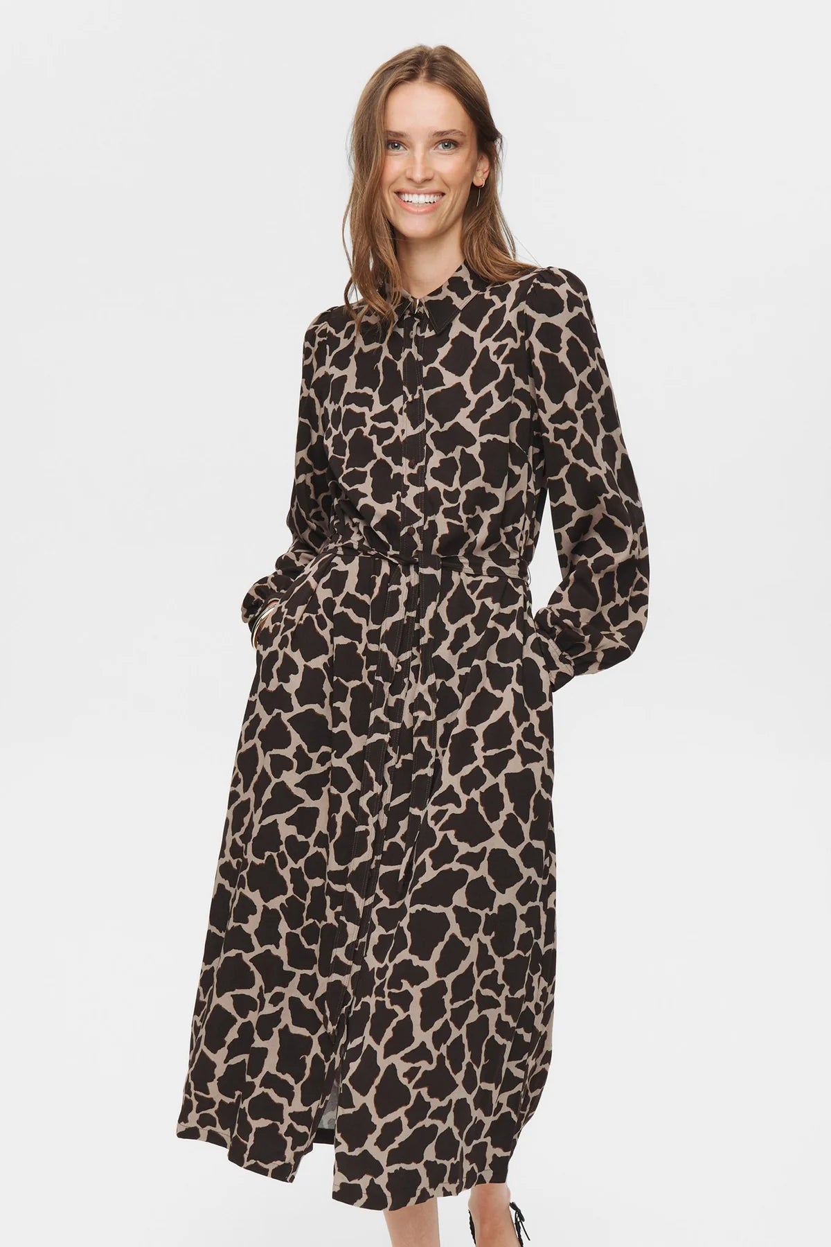 HANA SHIRT DRESS - Black Coffee
