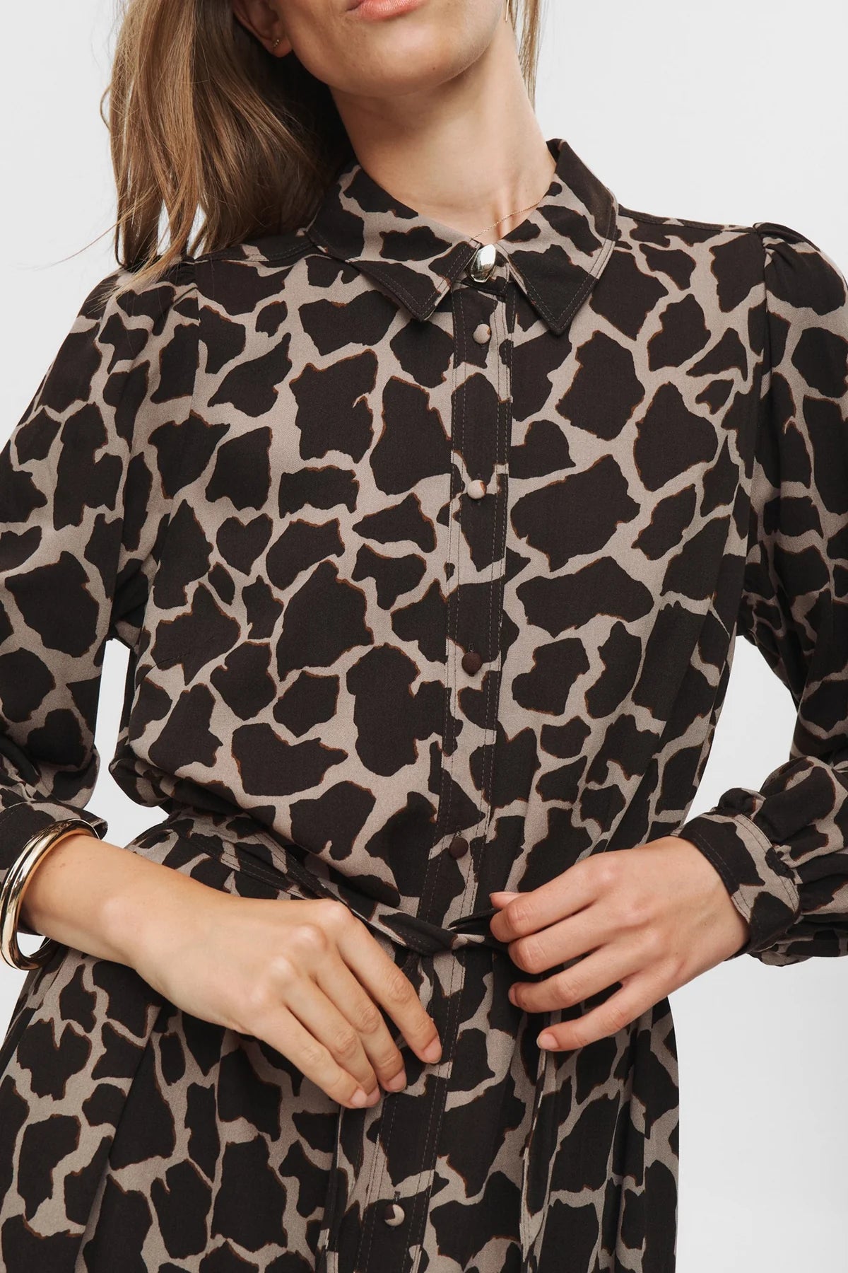 HANA SHIRT DRESS - Black Coffee