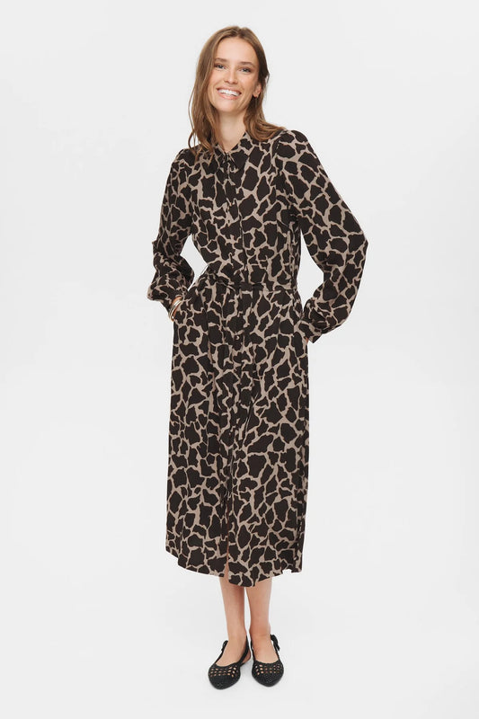 HANA SHIRT DRESS - Black Coffee