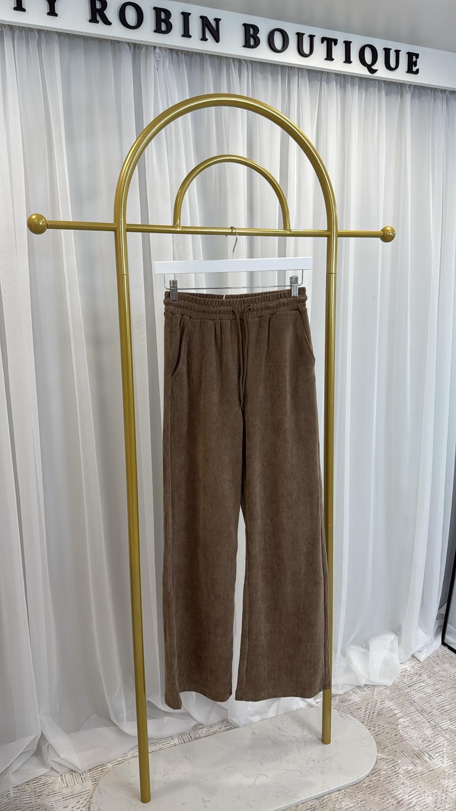 Taupe Corduroy Trousers