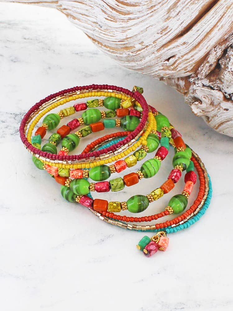 BEADED SPIRAL CUFF