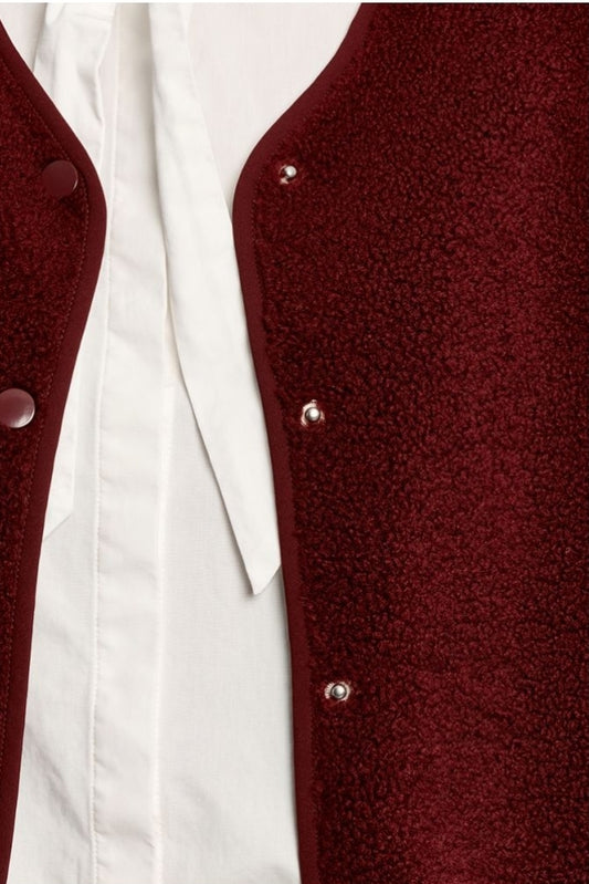 Dark Red sleeveless jacket