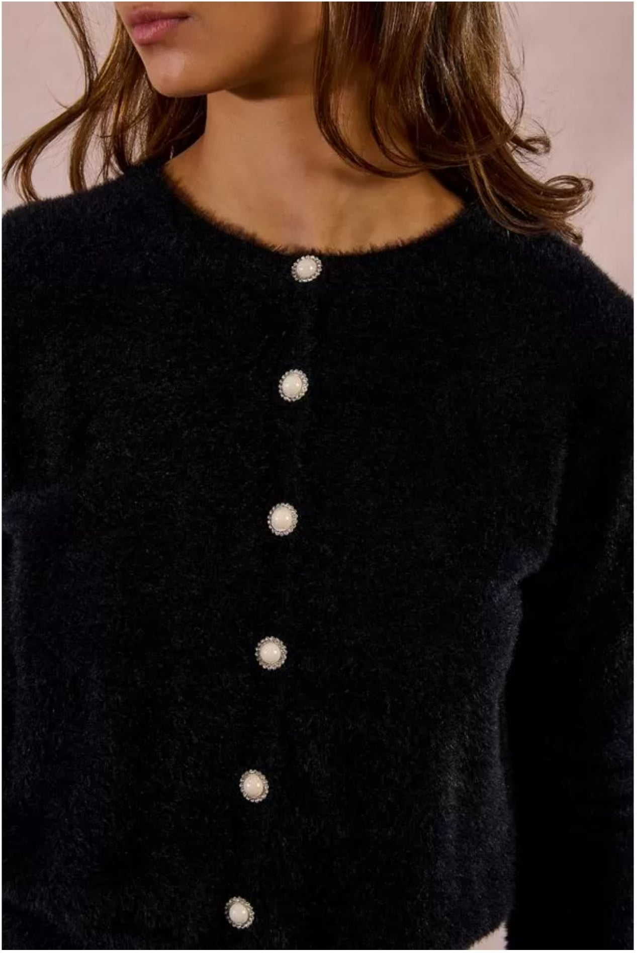Black Fluffy Cardigan