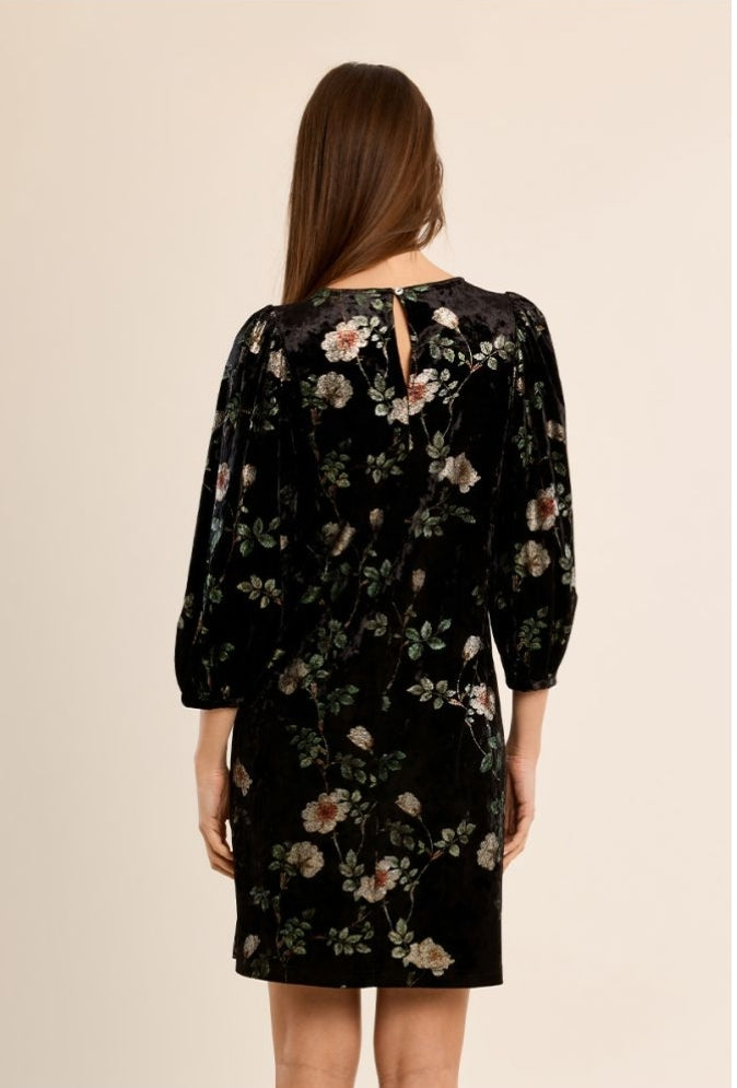 Brown velvet dress
