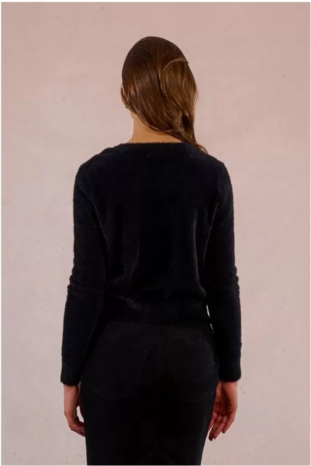 Black Fluffy Cardigan