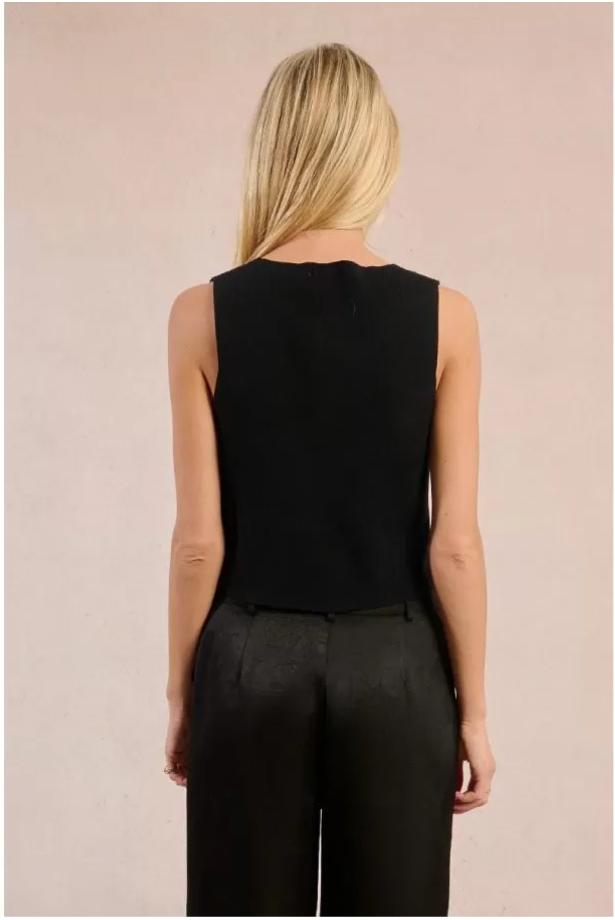 Black Sequin Vest