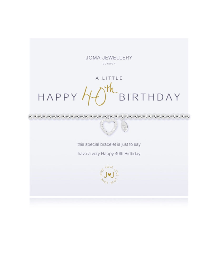 Joma 40th birthday bracelet