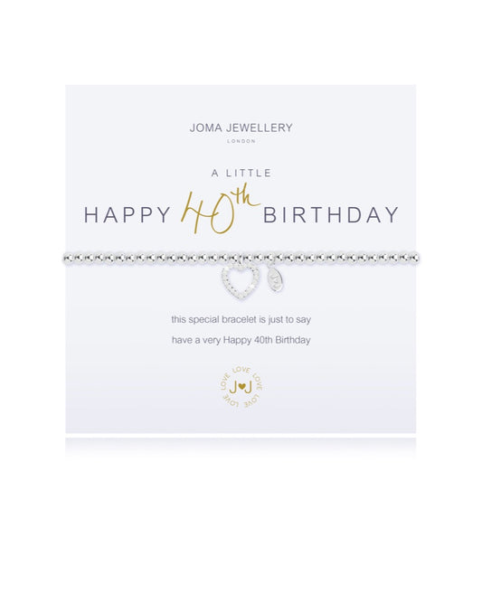 Joma 40th birthday bracelet