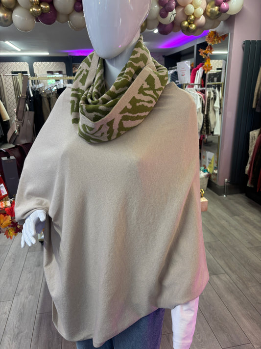 Beige poncho
