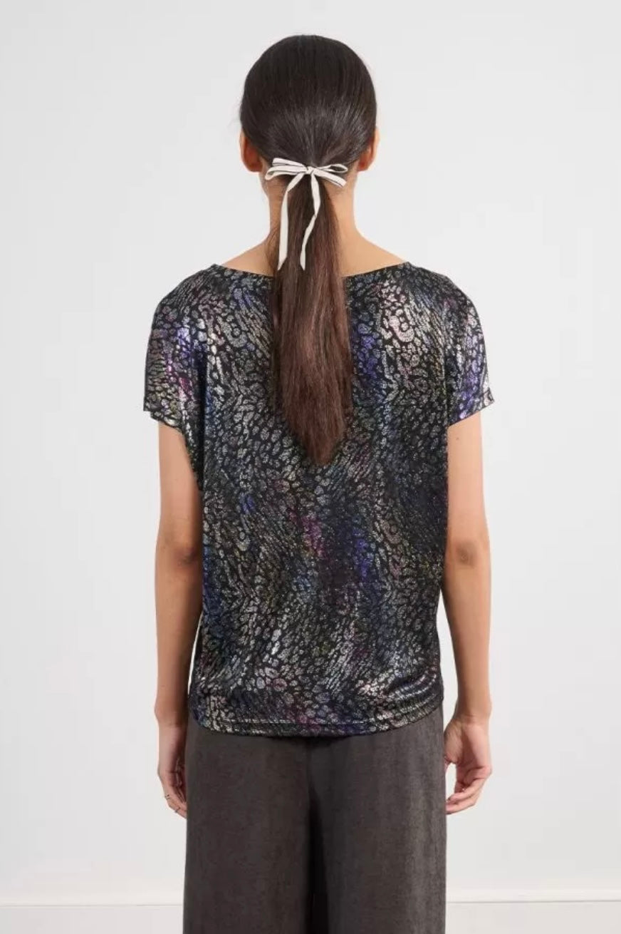 Young Ladies Knitted Tee Black