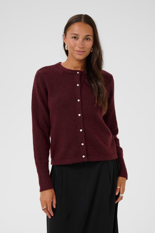 KAniel Knit Cardigan Wine