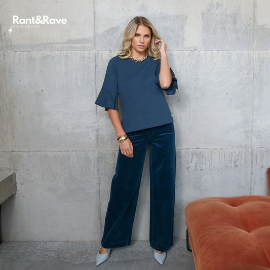 Teal Cord Trousers