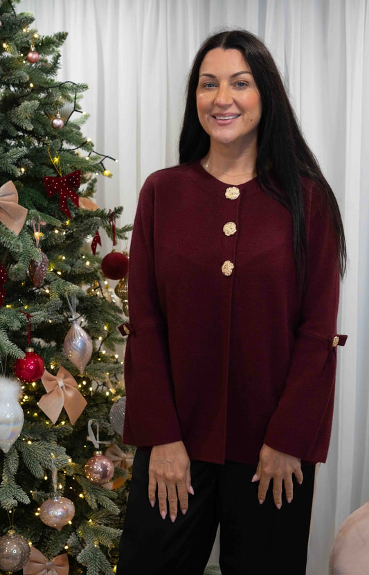 Burgundy Cardigan