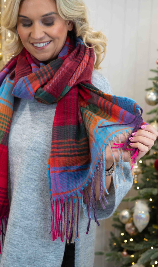 Multi-tartan scarf