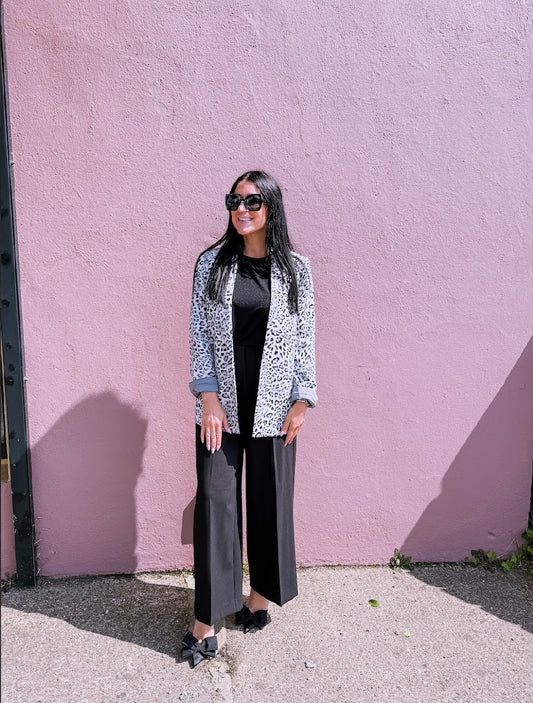 SLshirley printed fold up blazer