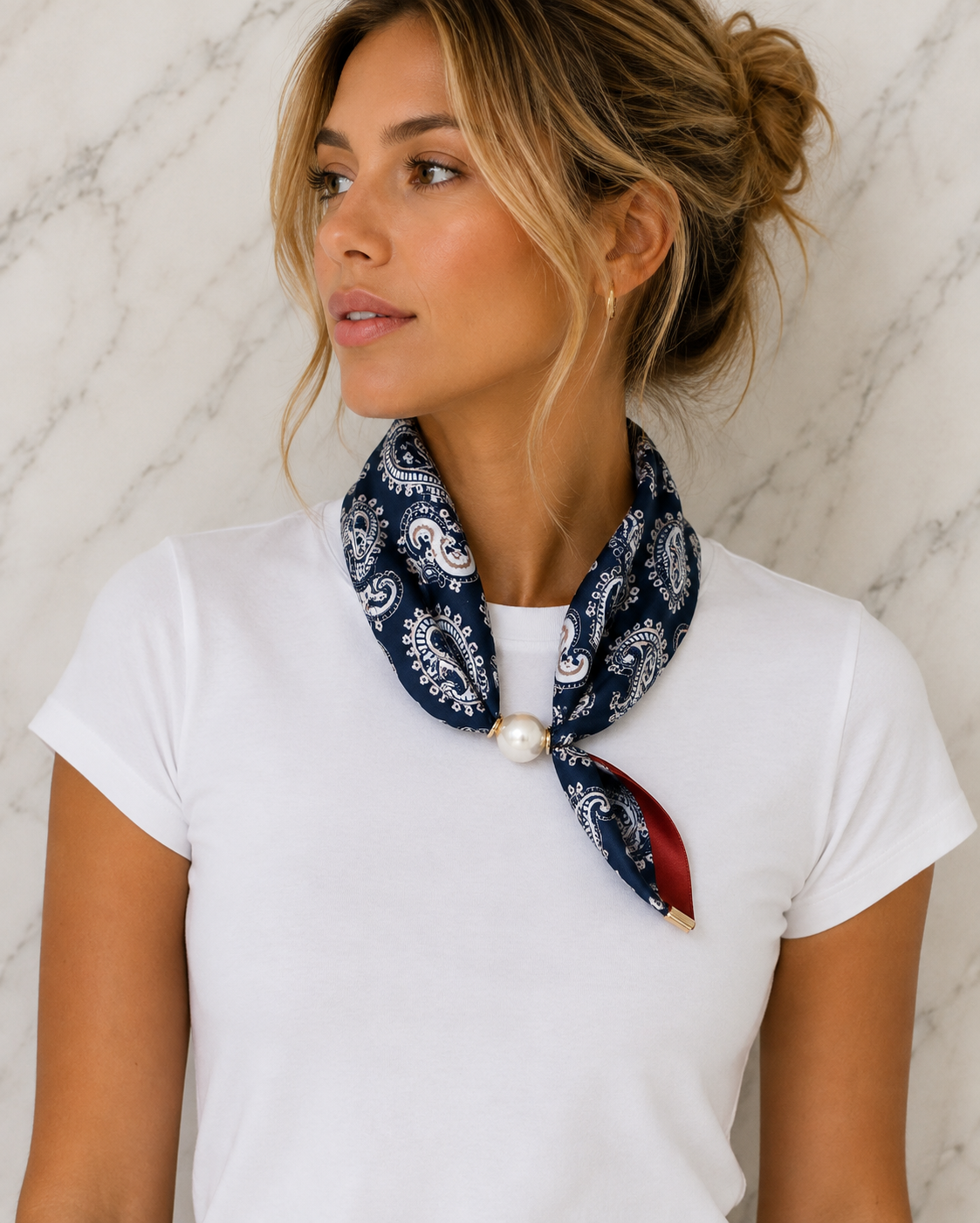 Pearl Magnetic Scarf F