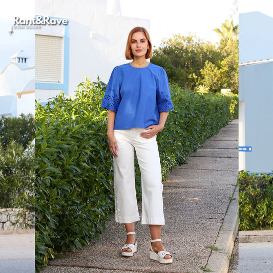 Enid cropped wide leg jean