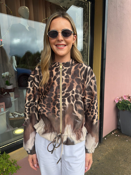 Carmel Leopard Print Jacket
