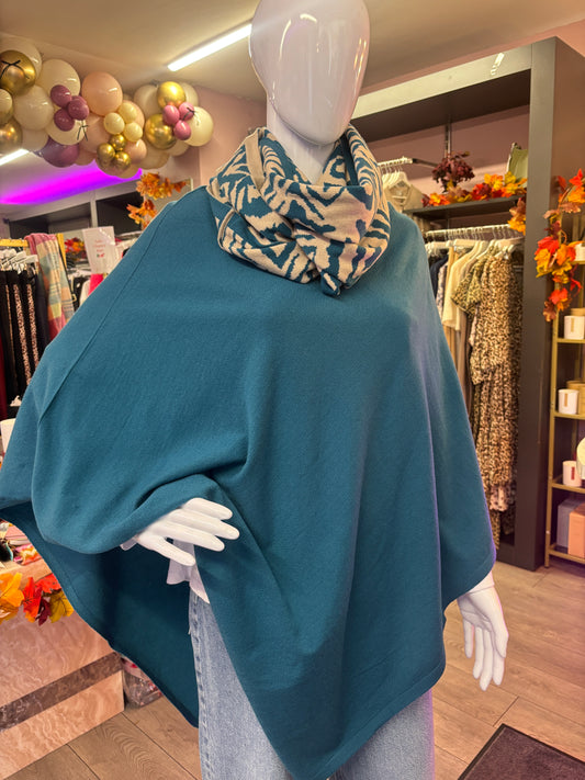 Teal poncho
