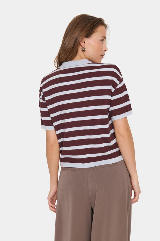 LikamSZ Striped Polo Cardigan