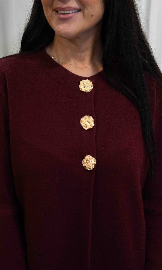 Burgundy Cardigan
