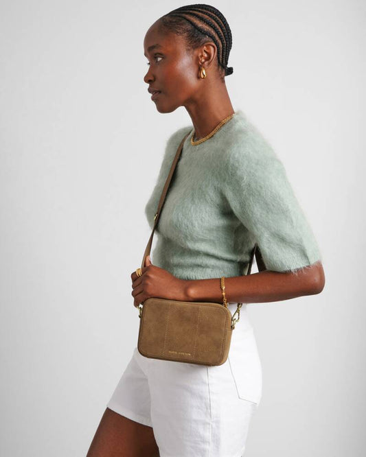 Avery small crossbody bag (caramel quilted)