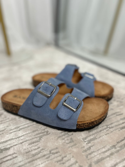 Blue sandals