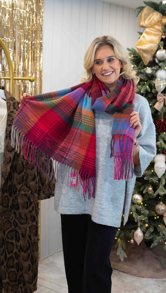 Multi-tartan scarf