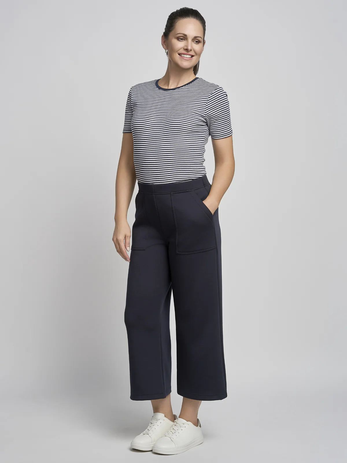 Pinns 727c Navy Culotte trouser
