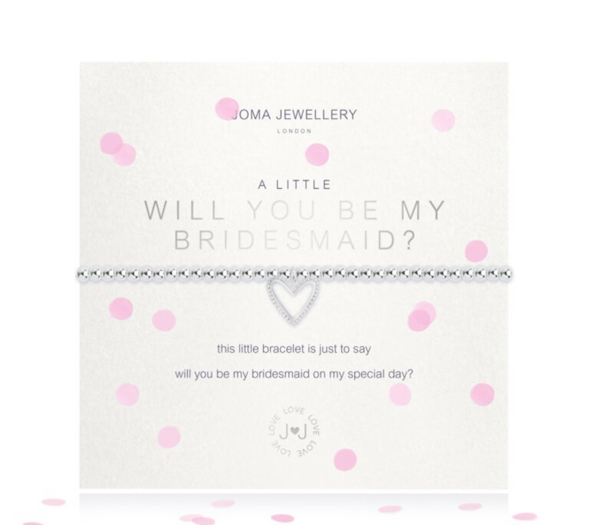 A little “will you be my bridesmaid” bracelet