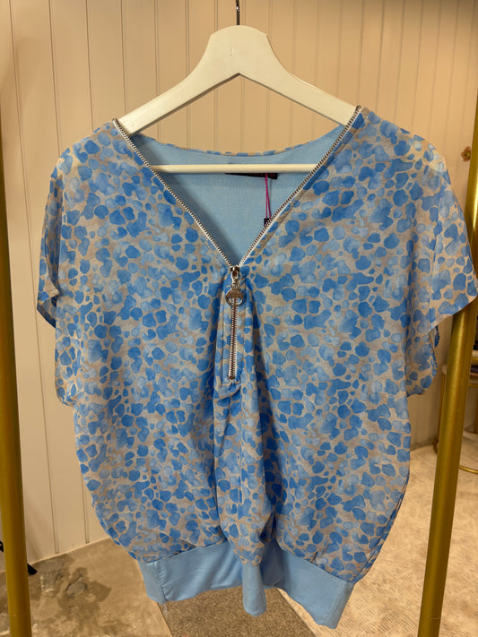 Kate zip top (blue)