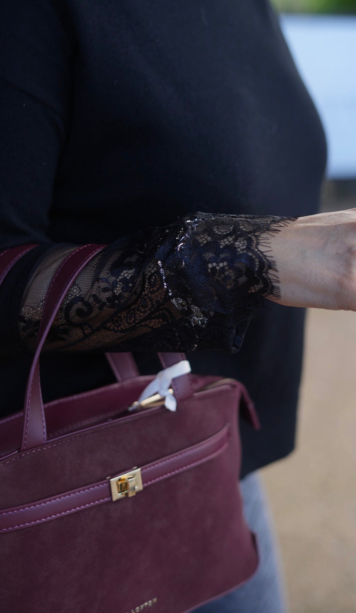 Black Lace Jumper
