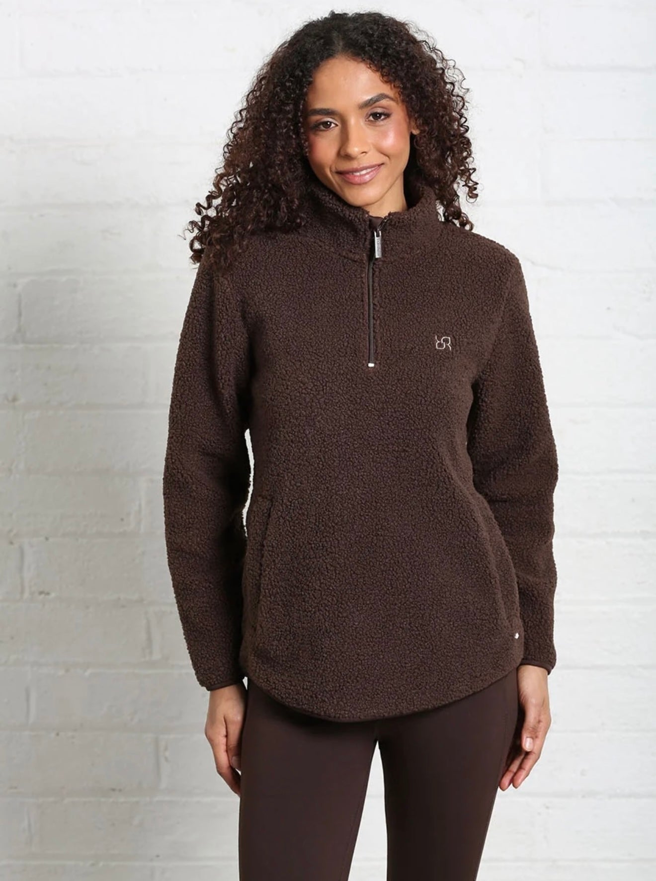 Gia Half Zip Chocolate
