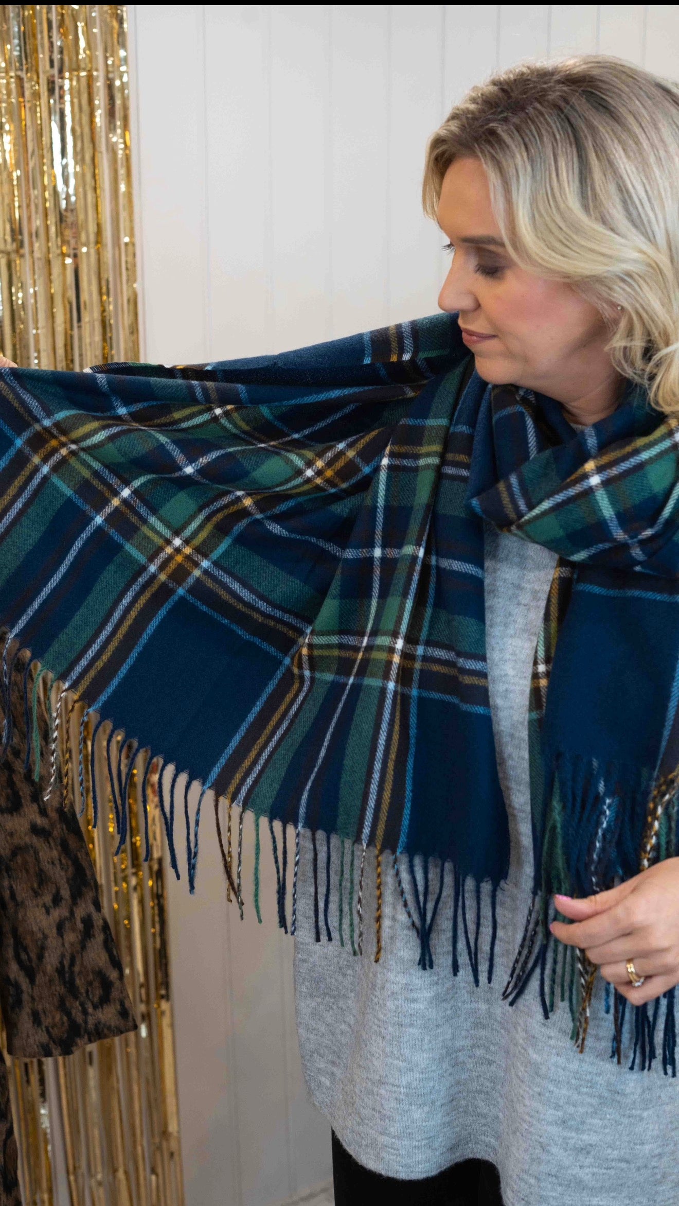 Blue tartan Scarf