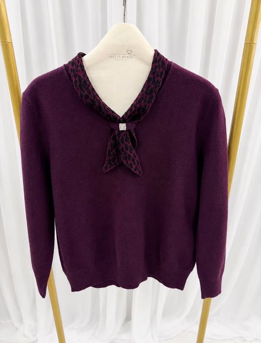 Plum Scarf Jumper