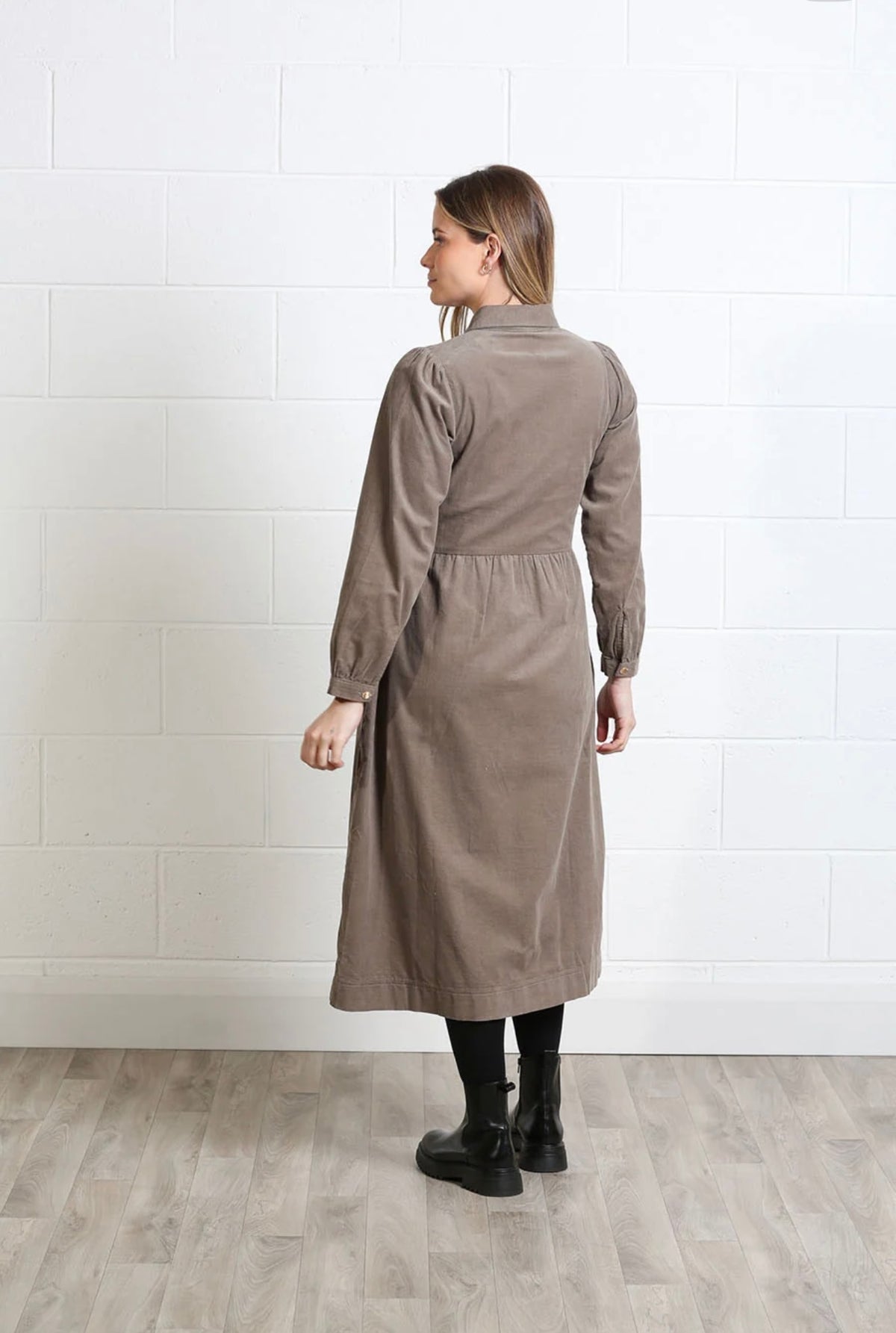 Hazel Shirt Dress Biscuit