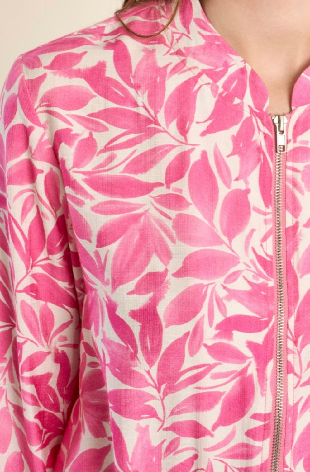 FLORAL PRINT BOMBER JACKET