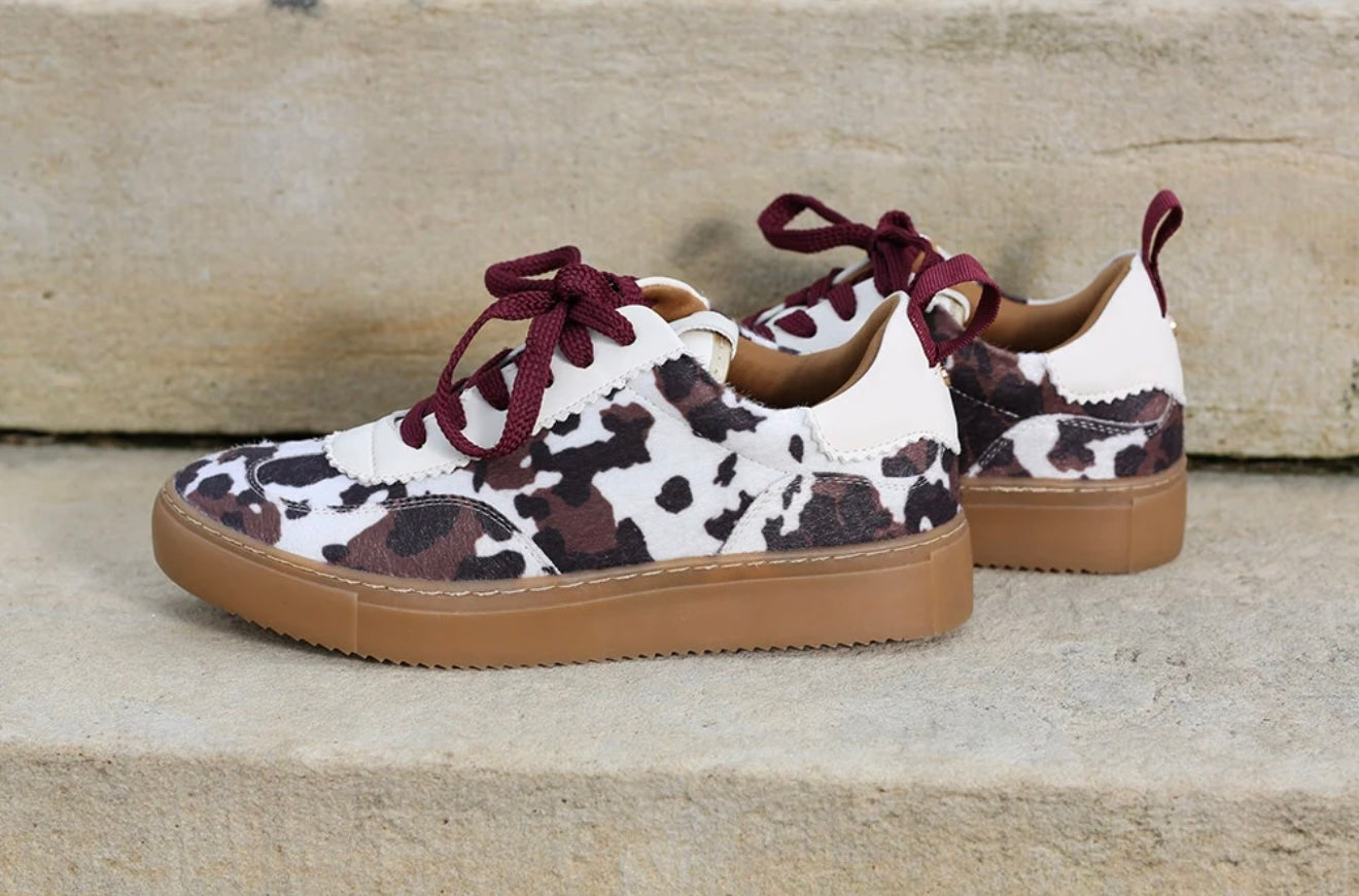 Ciara Trainer Cow Print