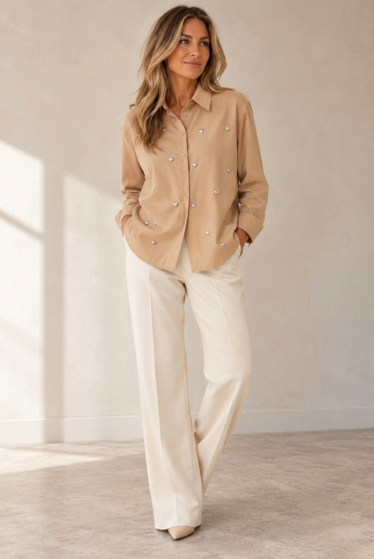 Beige Heart shirt